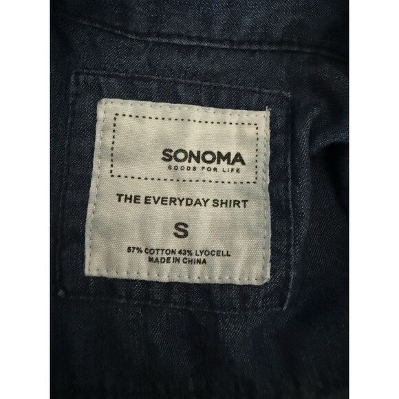 Sonoma The Everyday Denim Shirt Women Size S Long Sleeve Front Pockets Button Up - Picture 5 of 7
